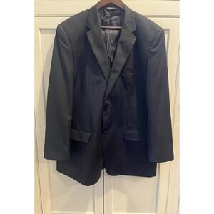 Joseph & Feiss Gold Two Button Wool Black Blazer and trousers Men's Sz. 46 Long